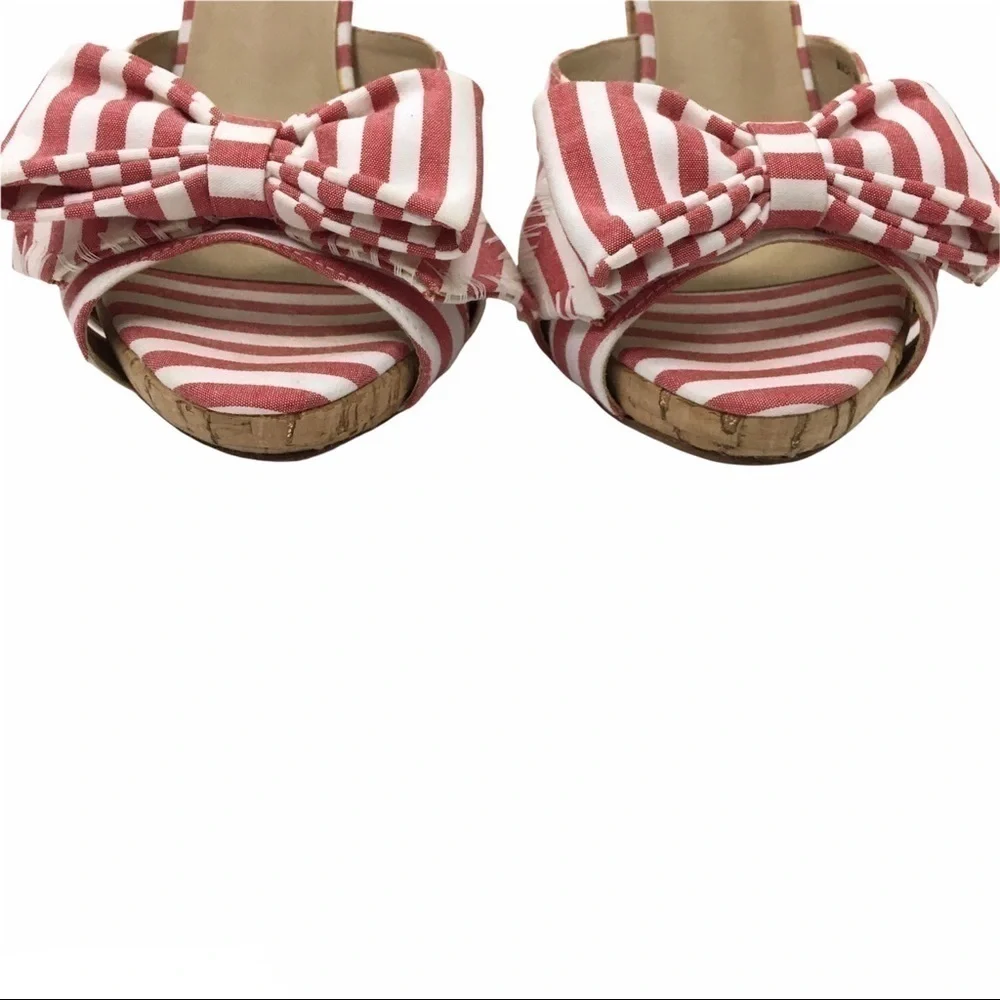 DANIBLACK Bow Heels Striped Patriotic Preppy Minnie Mouse Pinup Style Size 7